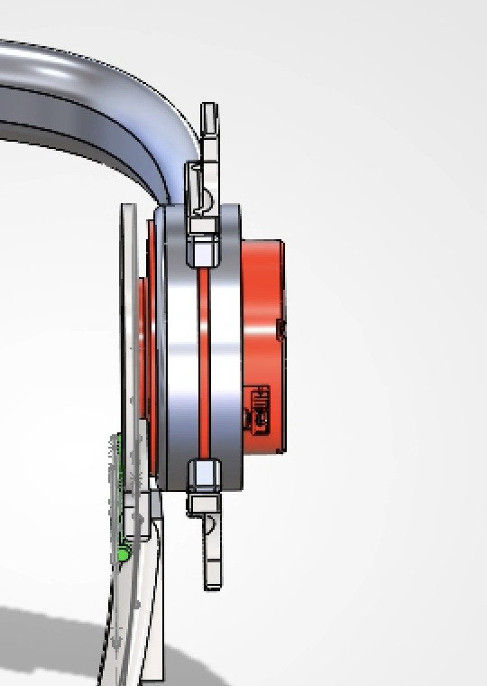Focused test assembly used to reposition the strap interface and compare attachment locations